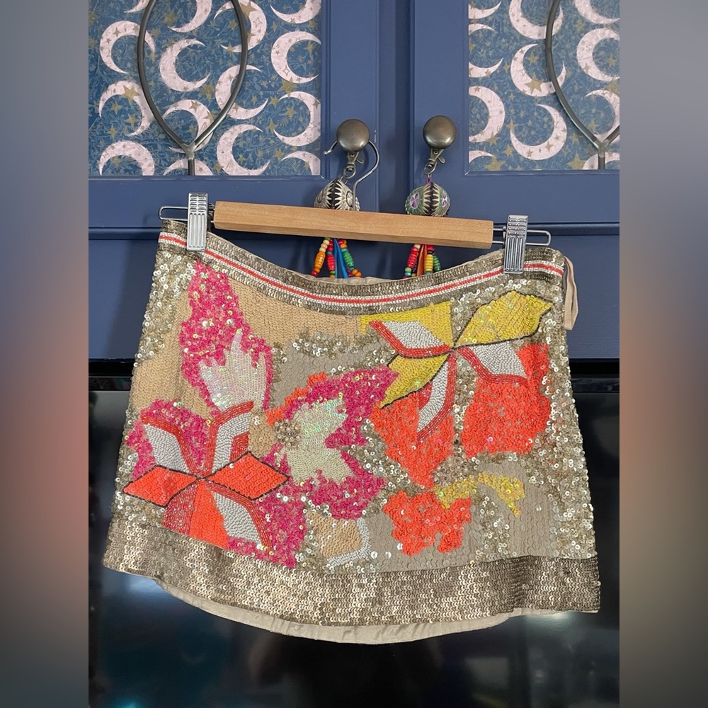 All Saints Chatzek sequin mini skirt UK 8 US 4 BNWOT